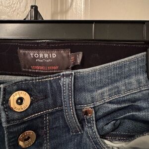 Torrid Dark Blue Skinny Jeans